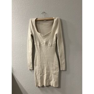 Abercrombie‎  & Fitch Elevated Knit Corset Midi Sweater Dress XST